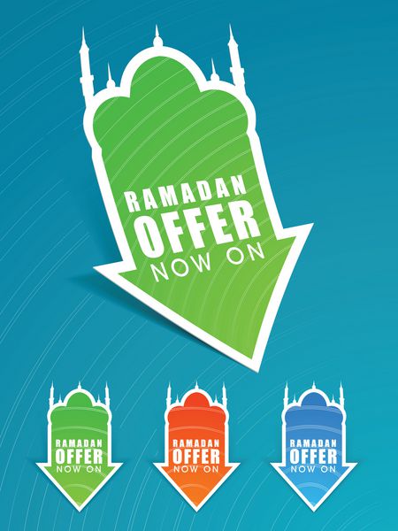 ست تگ لیبل یا استیکر فروش انت و بهترین پیشنهاد به مناسبت ماه مبارک رمضان و عید موک