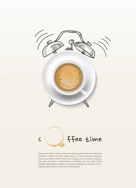 پس زمینه طراحی مفهومی ساعت فنجان قهوه