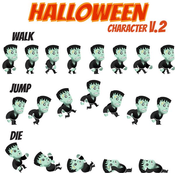 کیت های بازی طراحی ماجراجویی روز هالووین قسمت 2 زامبی شخصیت جن 2