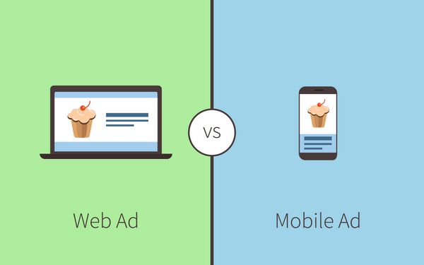 مقایسه تبلیغات بین اپلیکیشن وب و موبایل