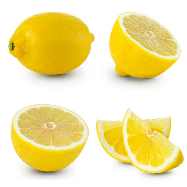 لیمو جدا شده روی مجموعه سفید