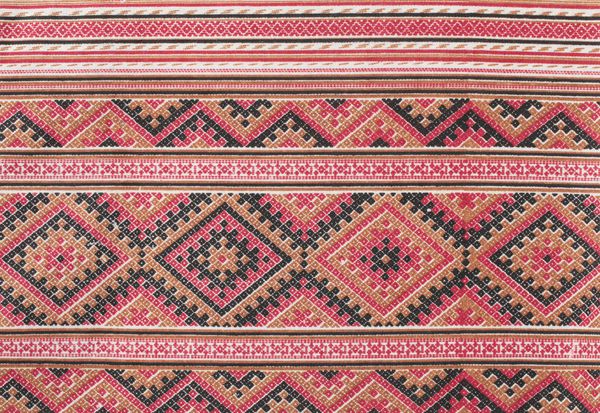 رنگارنگ تایلندی سبک موج سواری فرش نزدیک پارچه کلاسیک از پارچه نخی دست بافت بیشتر از این نقوش ساخته شده است