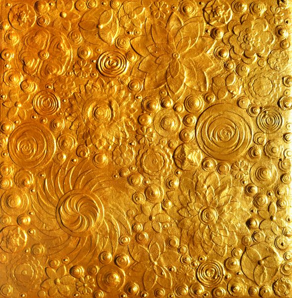 هنر انتزاعی طلا نقاشی با گل طلا موج‌سواری طلایی بافت ساخته شده از شن و ماسه طلای فلزی و گرد و غبار طلایی درخشان مانند پس زمینه ساخته شده از گل