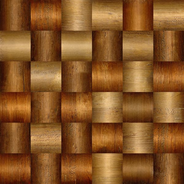 الگوی پانل دیوار داخلی - کاشی تزئینی - زمینه بدون درز - سبک شطرنجی - بافت چوب - ساختار طبیعی ظریف - تکرار مداوم