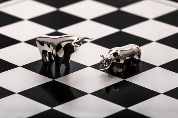 گاو نر و خرس روی صفحه شطرنج