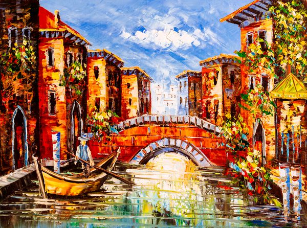 نقاشی رنگ روغن - ونیز ایتالیا