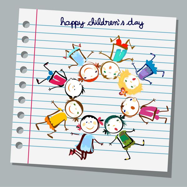 کاغذ نوت بوک روز کودک مبارک