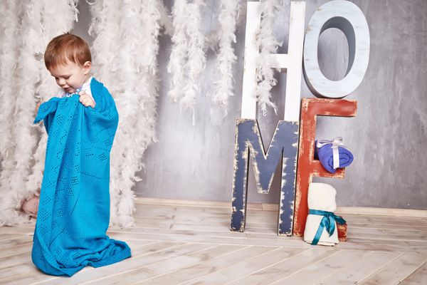 تجارت داخلی موی نوزاد پسر کوچک خالی از پشم مارینو پشمی نرم دست ساز طبیعی مواد آلی حروف پر خانه