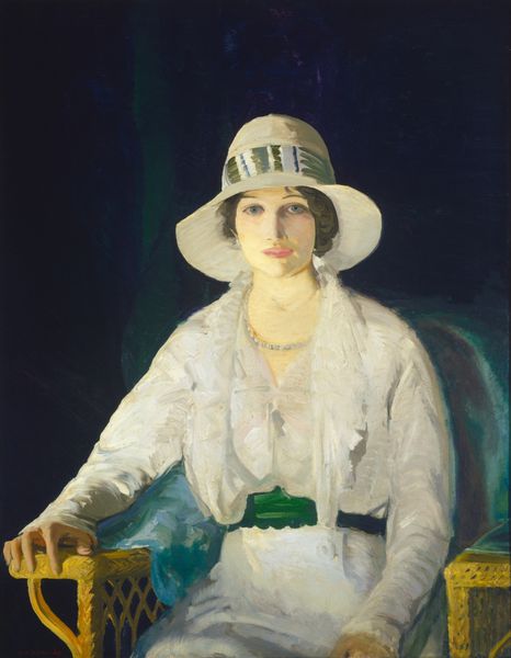 فلورانس دیوی اثر جورج بیلو 1914 نقاشی آمریکایی رنگ روغن روی بوم بلوز این پرتره را به سبکی متعارف تر از آثار رئالیستی خود با شخصیت های خشن ترسیم کرد