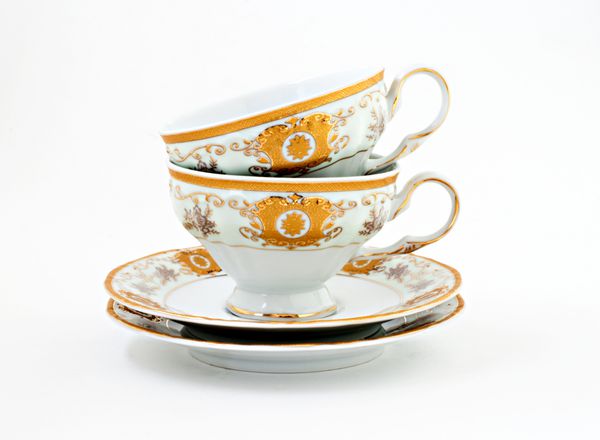 ست چای وینتیج با دکور طلایی جدا شده