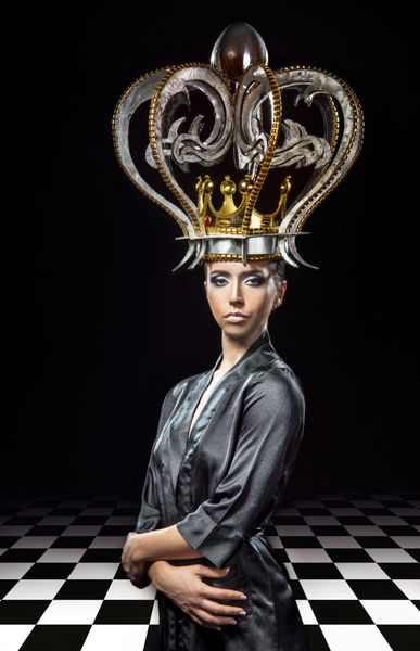 ملکه شطرنج روی صفحه شطرنج