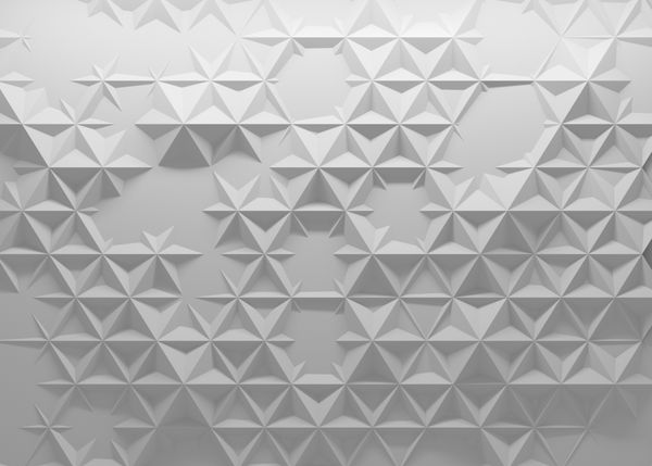 بافت هندسی مثلث چند ضلعی سفید پس زمینه رندر سه بعدی