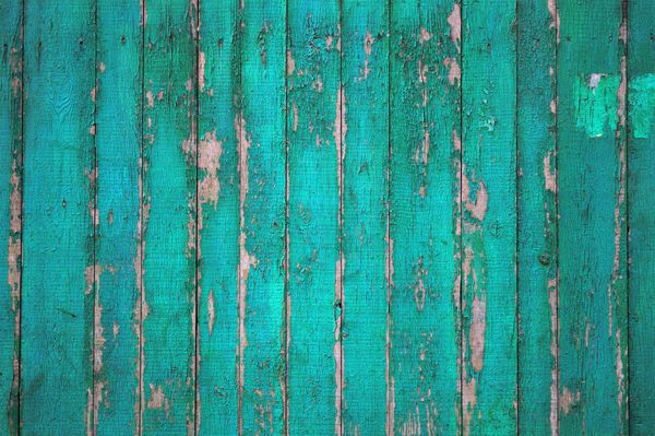 بافت حصار چوبی قدیمی با رنگ سبز