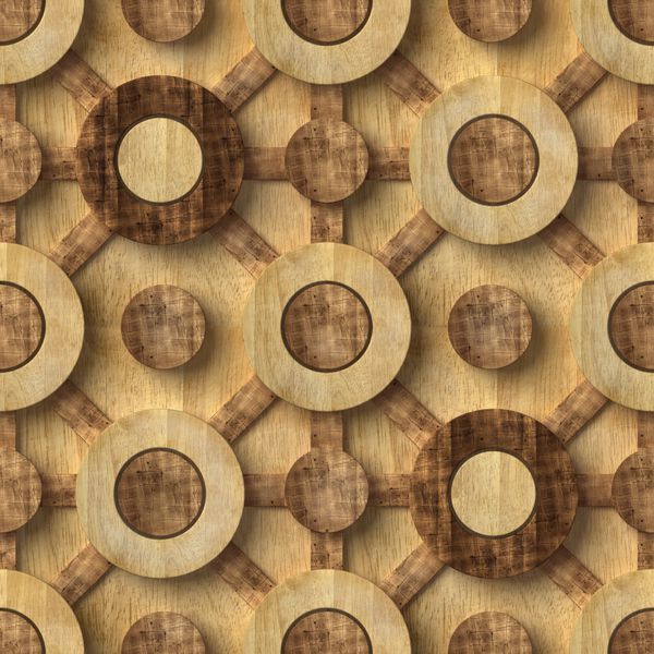 سه بعدی الگوی چوبی بدون درز