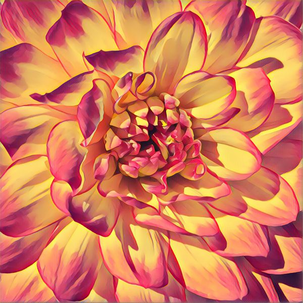 کلوزاپ گرفته شده از گل آب رنگ - نقاشی دیجیتالی با آب رنگ