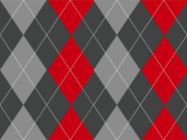 الگوی بدون درز بافت پارچه آرژیل خاکستری قرمز طراحی مسطح وکتور