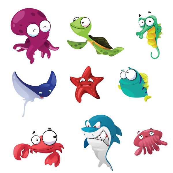 نمادهای حیوانات دریایی