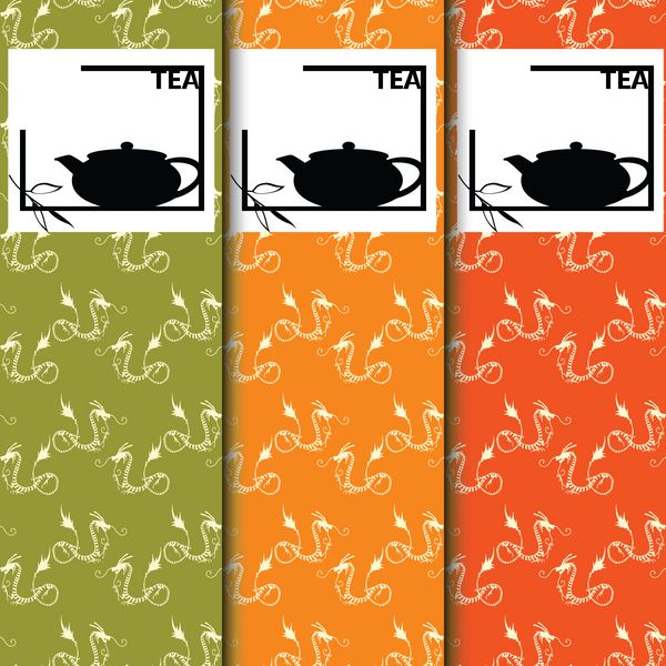 مجموعه وکتور عناصر و آیکون های طراحی به سبک خطی مرسوم برای بسته بندی چای - چای چینی