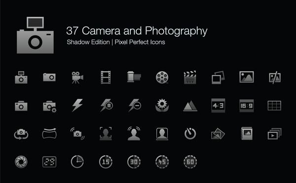 دوربین و عکاسی Pixel Perfect Icons Shadow Edition