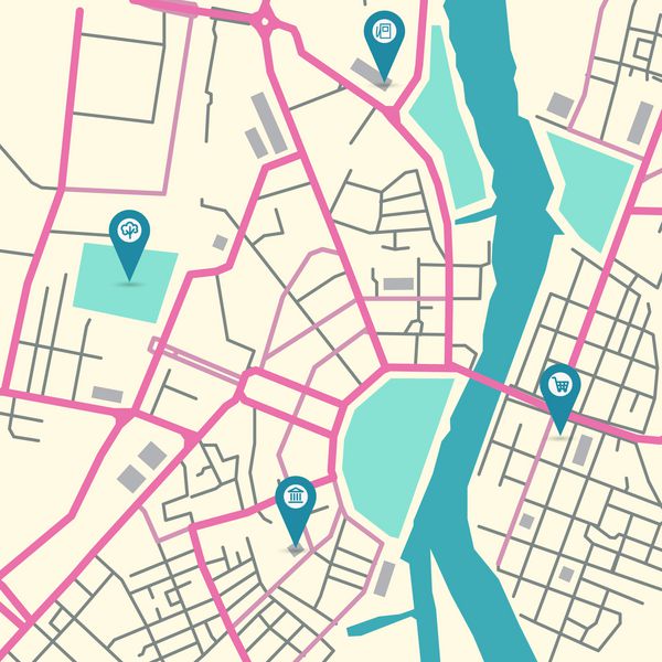 وکتور نقشه شهر