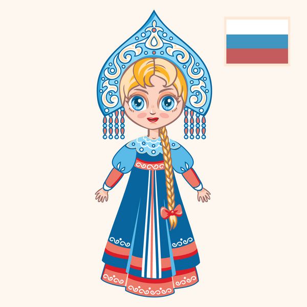 دختری با لباس روسی لباس های تاریخی روسیه