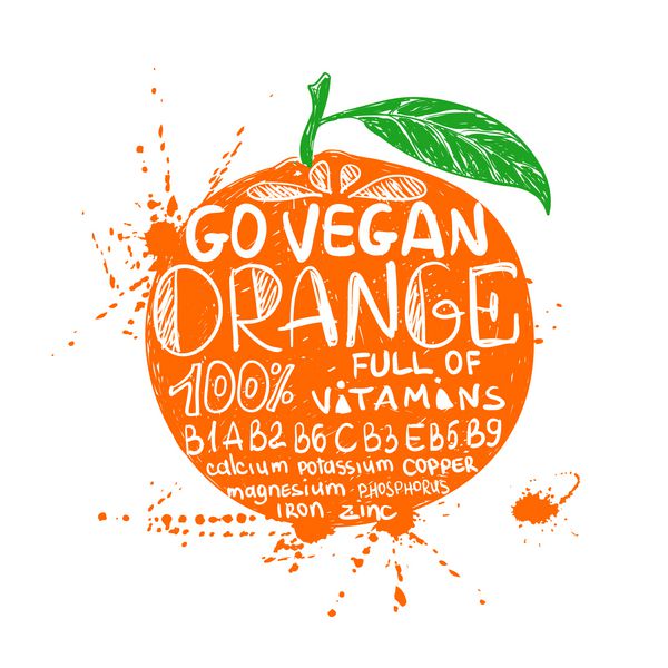 تصویر شبح میوه نارنجی جدا شده