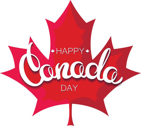 وکتور قلم موی خوشنویسی با دست ترسیم شده روز کانادا مبارک