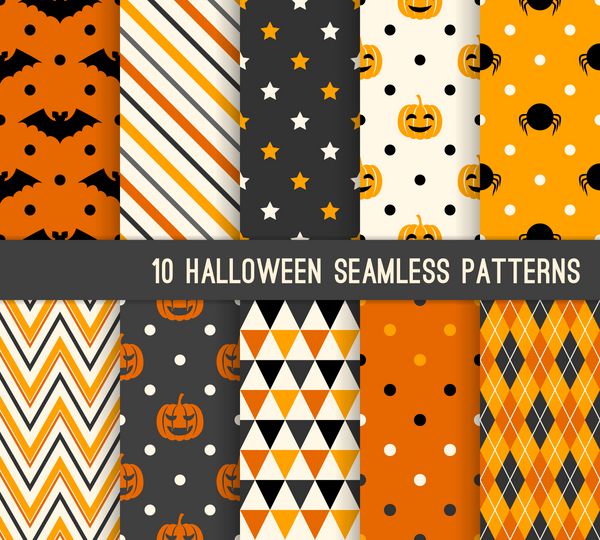 ده الگوی بدون درز مختلف هالووین