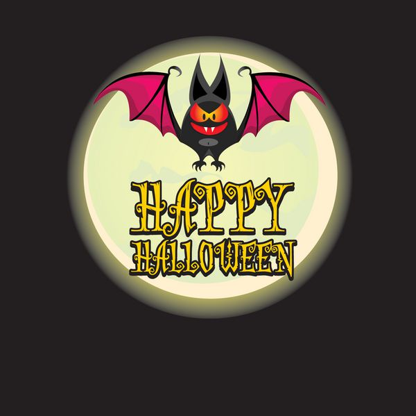 وکتور قالب طراحی کارت تبریک هالووین