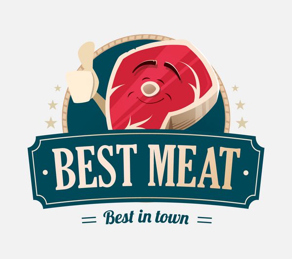 طراحی لوگو بازار فروشگاه گوشت