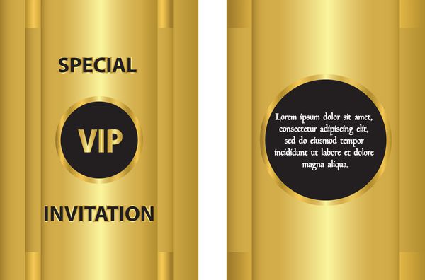 الگوی کارت دعوت VIP طلایی - یک الگوی کارت دعوت VIP طلایی که می تواند برای دعوت تجاری شرکت رویداد یا مهمانی استفاده شود