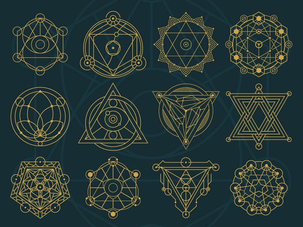 مجموعه هندسه مقدس و نمادهای جادویی 1