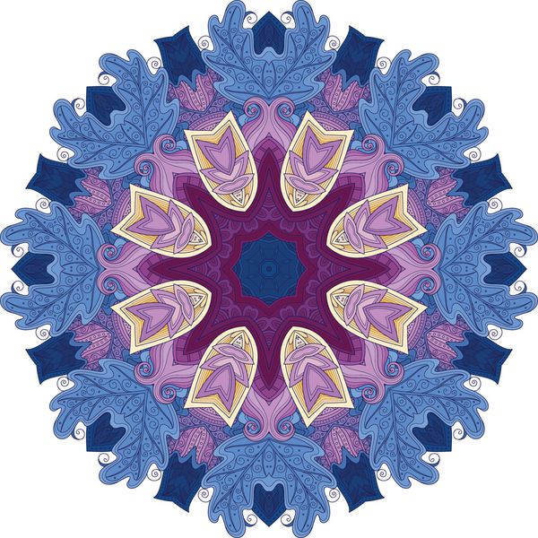 وکتور ماندالای کانتور رنگی دکو زیبا