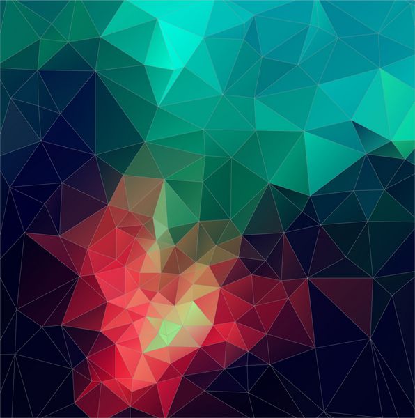 موزاییک وکتور انتزاعی رنگی پس زمینه هندسی مثلث