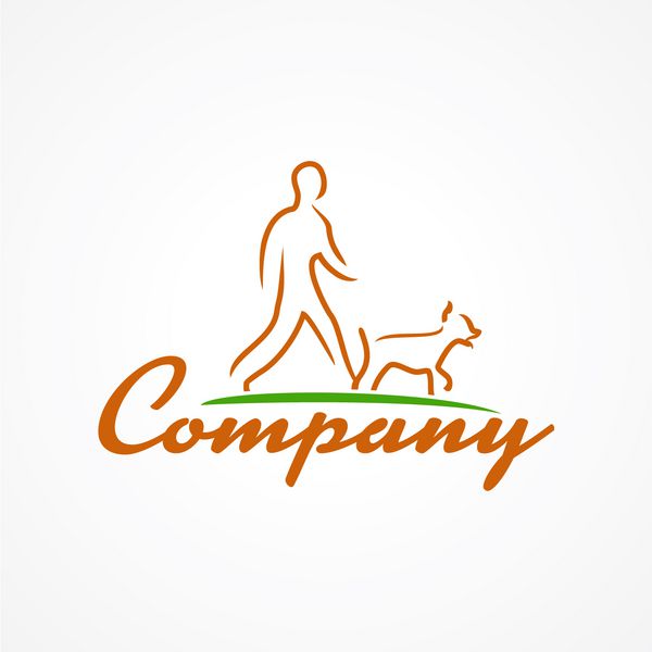 علامت سگ - تصویر مفهومی وکتور آرم نماد گرافیکی حیوان خانگی المان طراحی
