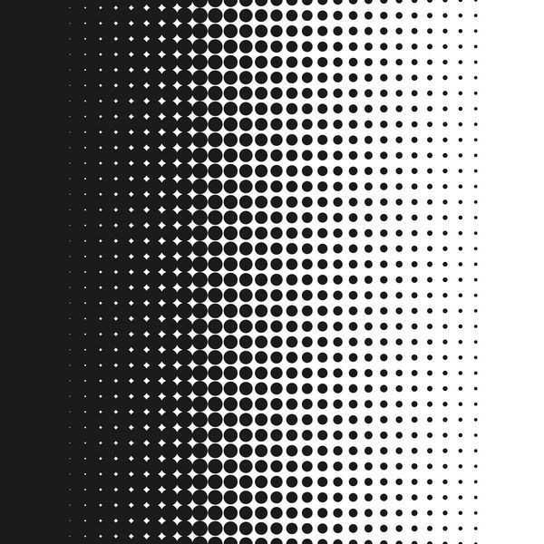 وکتور پس‌زمینه نقطه‌دار گرادیان نیم‌تنی سفید و سیاه خطوط نقطه‌دار بدون درز عمودی پس‌زمینه بافت نقطه‌های تک رنگ افکت رترو