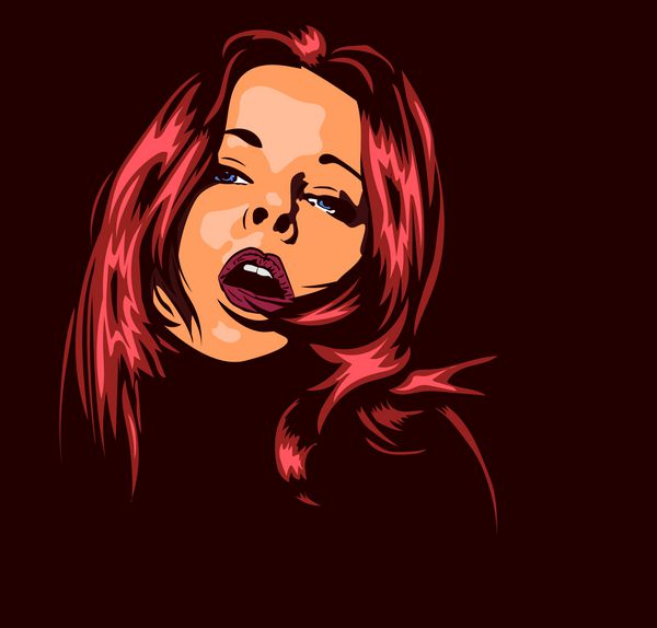 تصویر وکتور طراحی هنرپیشه خانم