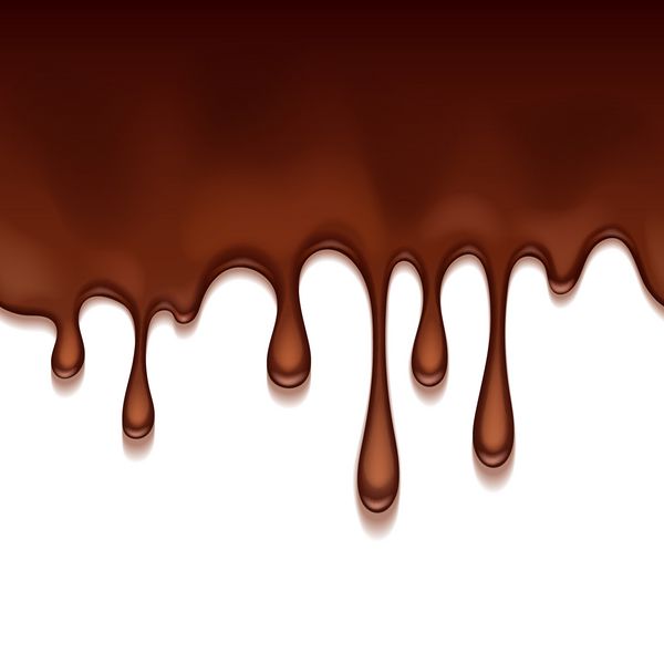 تصویر وکتور حاشیه قطره های شکلات ذوب شده