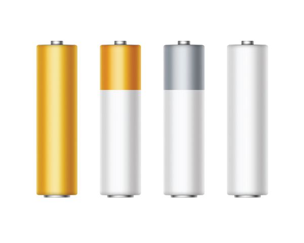 مجموعه باتری های قلمی آلکالین خاکستری طلایی سفید طلایی زرد نقره ای