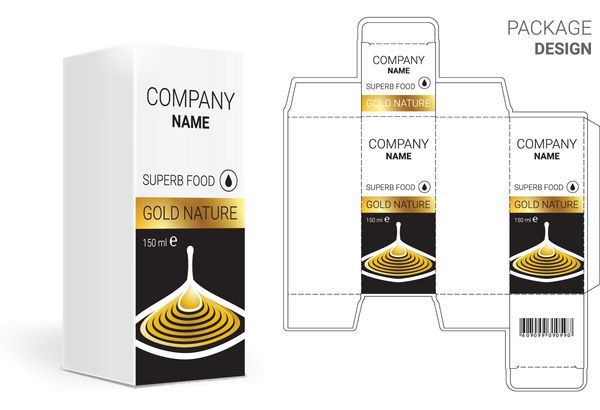 طراحی بسته بندی لوازم آرایشی کارتن را برش دهید شامپو کرم عطر مومیایی کردن