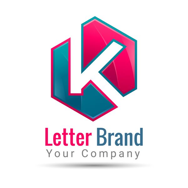 الگوی لوگو حرف K نماد کسب و کار وکتور تصویر طراحی هویت برندینگ شرکتی برای شرکت شما مفهوم خلاقانه انتزاعی