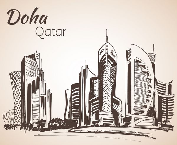 طرح نمای شهر دوحه قطر