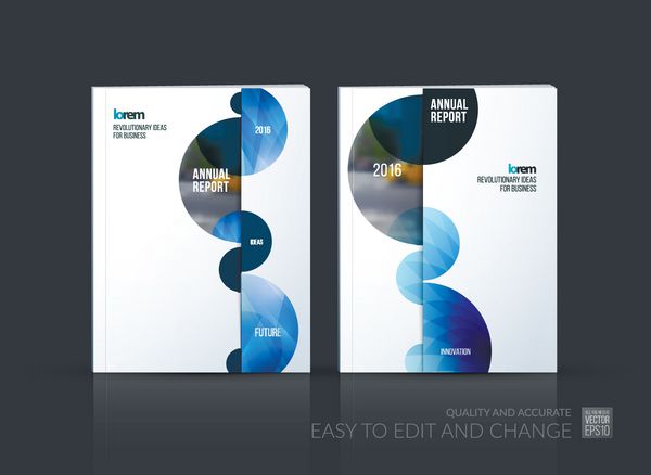 طرح بندی قالب بروشور گزارش سالانه طراحی جلد مجله