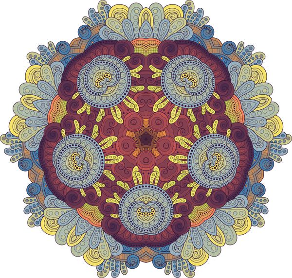 وکتور ستاره کانتور رنگی زیبا دکو