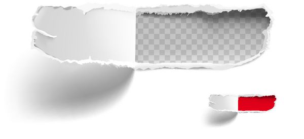 کاغذ پاره خاکستری وکتور بر روی زمینه سفید آماده برای طراحی شما سایه واقع گرایانه