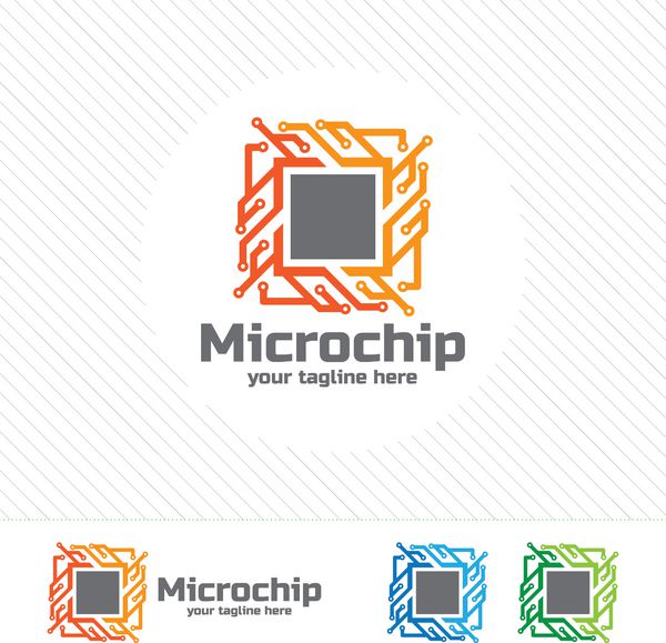 نماد نماد میکرو تراشه انتزاعی نماد پردازنده با وکتور عنصر فناوری