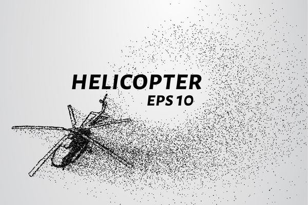 هلیکوپتر ذرات شبح هلیکوپتر از دایره ها و نقاط کوچک تشکیل شده است وکتور
