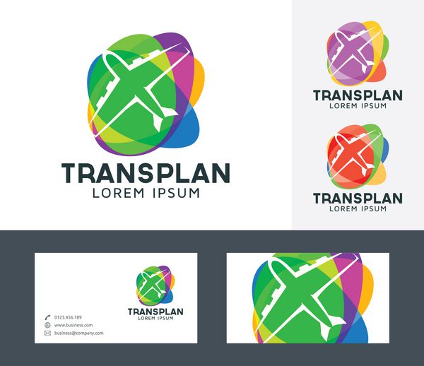 لوگوی وکتور Trans Plane با قالب کارت ویزیت