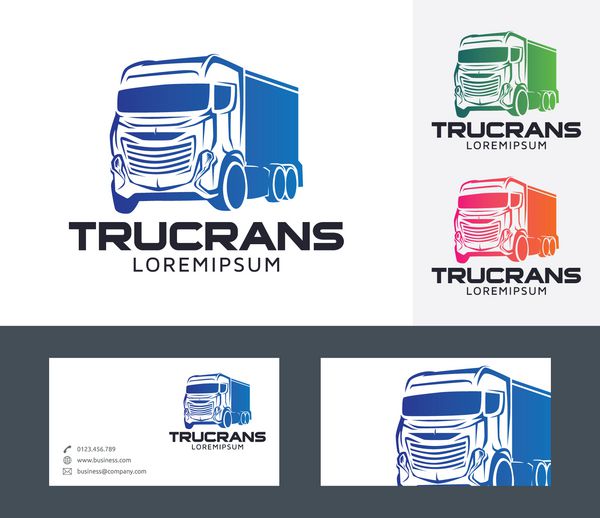 لوگوی وکتور Truck Trans با الگوی کارت ویزیت