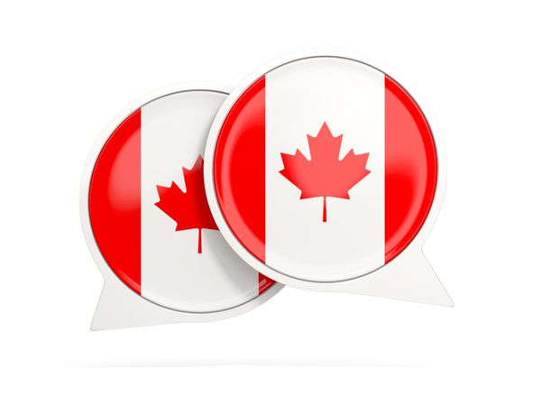 پرچم کانادا نماد چت گرد